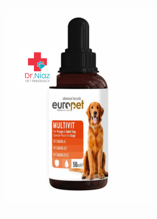 شربت ملتی ویتامین سگ یوروپت ۵۰ میلی لیتری