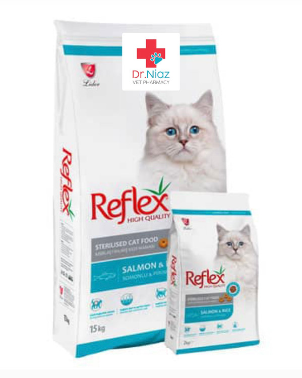 غذای خشک گربه بالغ عقیم شده رفلکس ۲ کیلویی سالمون