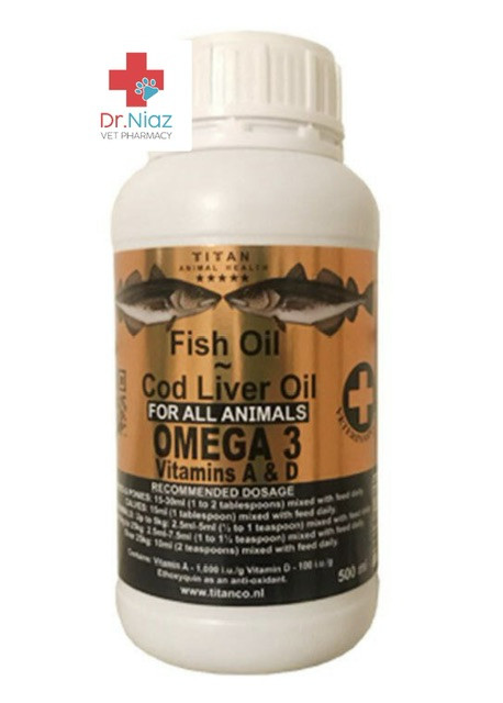 روغن جگر ماهی کاپ تیتان ۵۰۰ سی سی هلندی