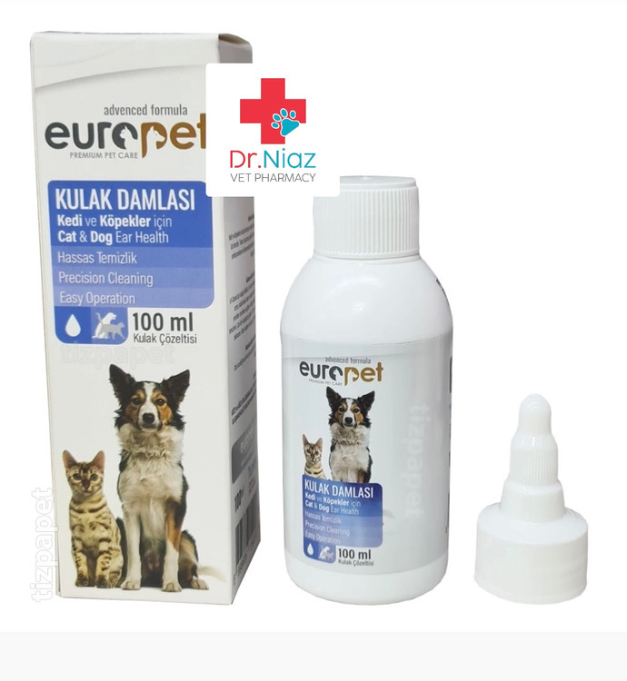 قطره شستشوی گوش سگ و گربه یوروپت اورجینال ترکیه