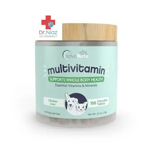 قرص مکمل مولتی ویتامین و مواد معدنی سگ و گربه ادواکر امریکایی