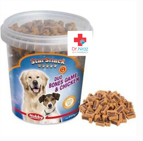 تشویقی سطلی سگ نوبی Nobby Dou Bones Game & Chicken وزن 500 گرم